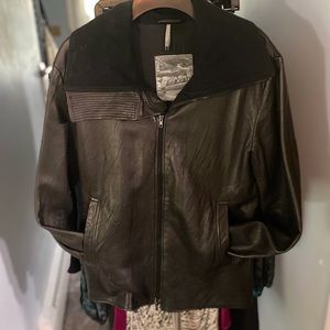 Patricia Pepe black unisex leather jacket